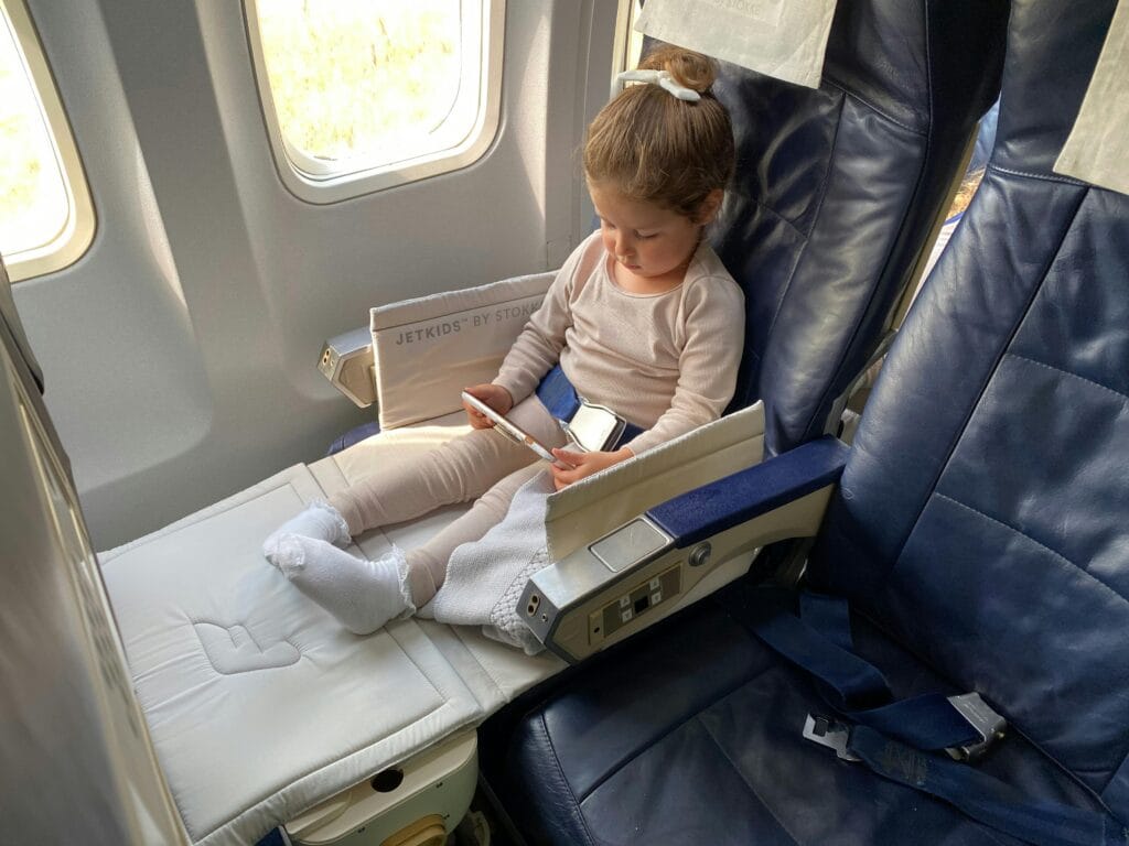 girl inside an airplane