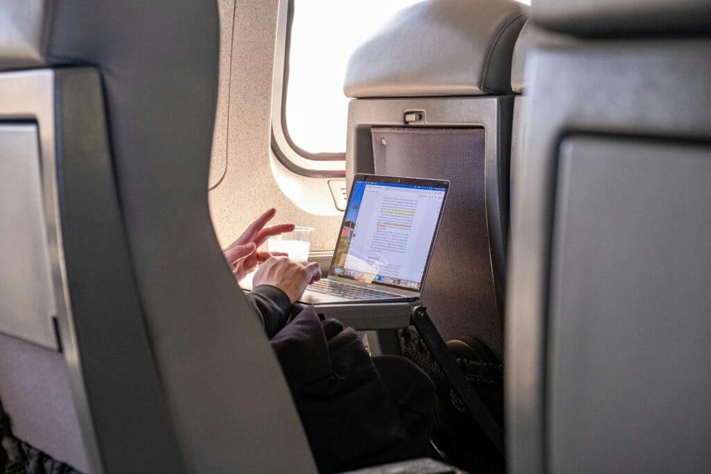 clean airplane tray table for keeping airplane seat clean and safe