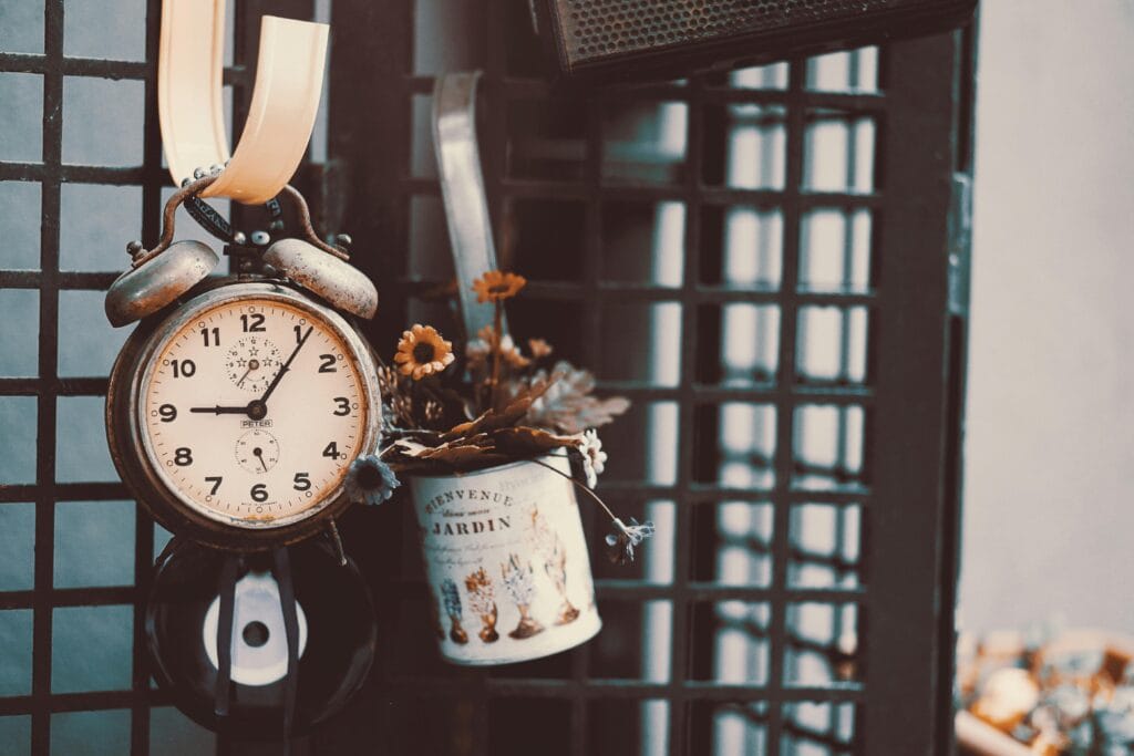 Close up of clock. Avoid wearing expensive watches while travelling in a busy city