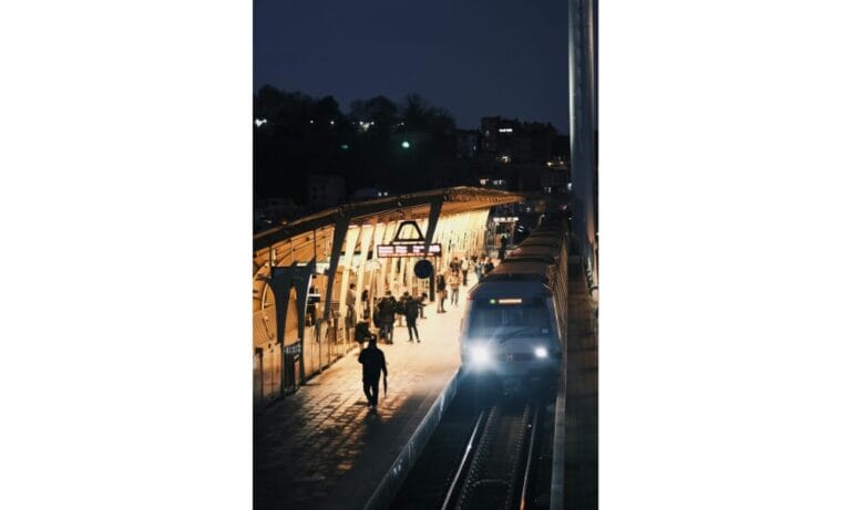 Railway Station at Night