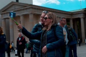 Two Women Taking A Picture