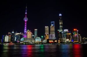 City Skyline during Night Time
