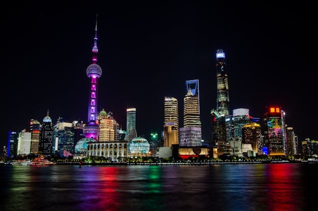 City Skyline during Night Time