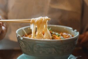 Delicious Japanese noodles soup