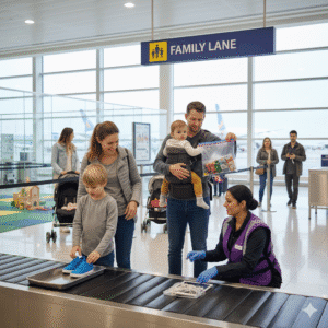 Family in the airport
