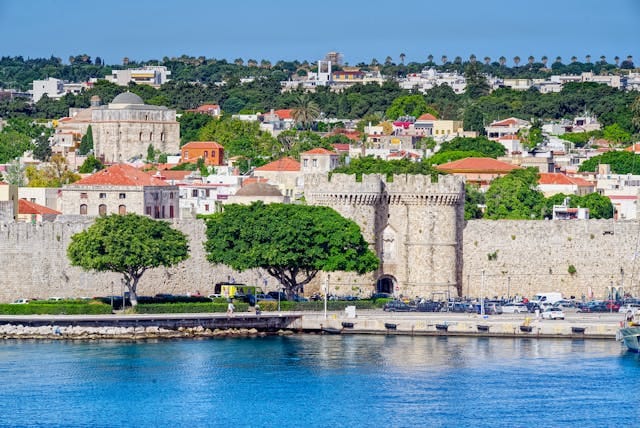 Medieval Fortress in Rhodes by the Sea