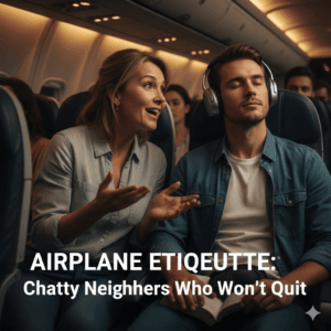 how to handle chatty airplane neighbours