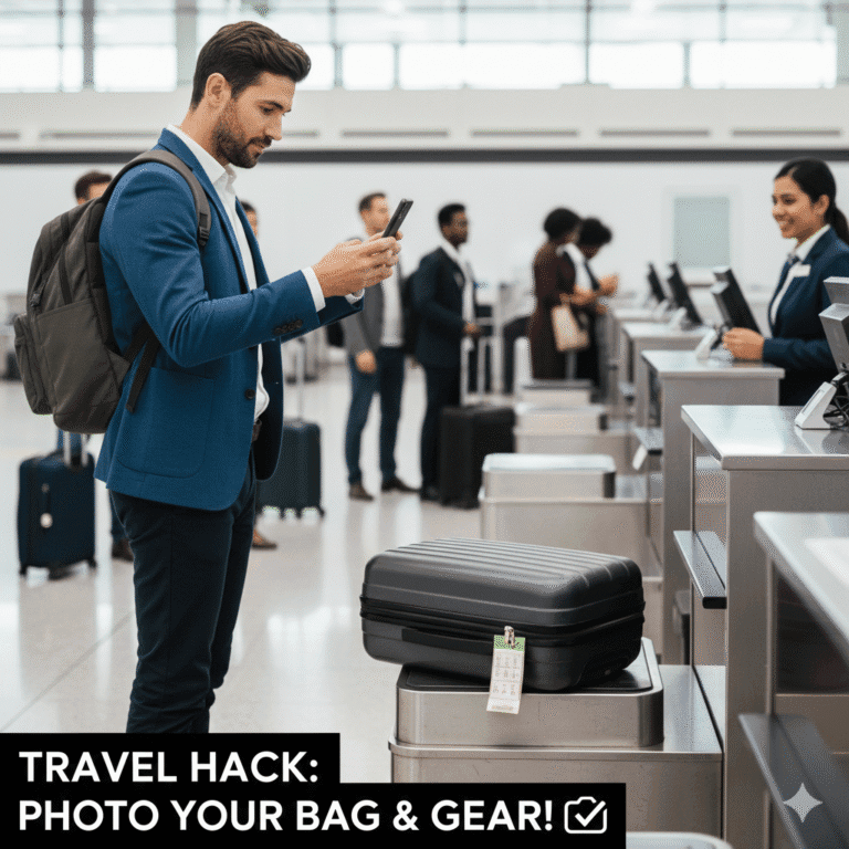 Take photos of belongings before flying