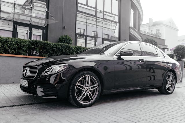 Luxury Car on City Street