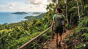 A girl backpacking in Eastern Thailand