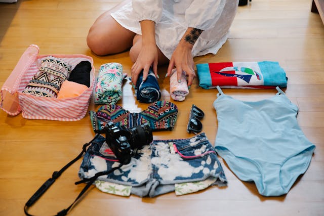 • woman preparing for cruise accessories must haves