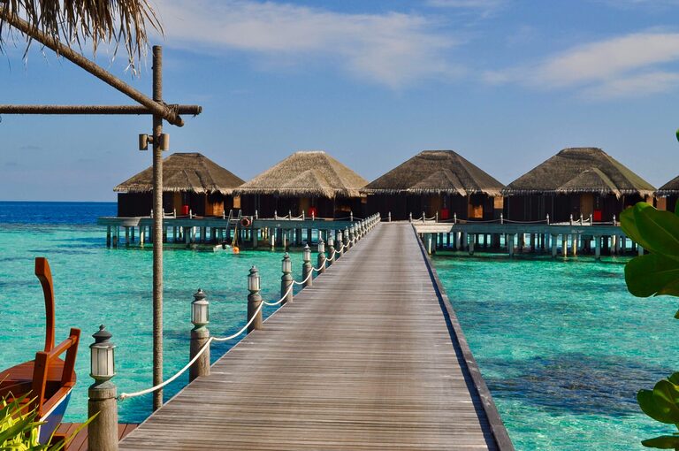 Overwater villa at a private island resort for couples